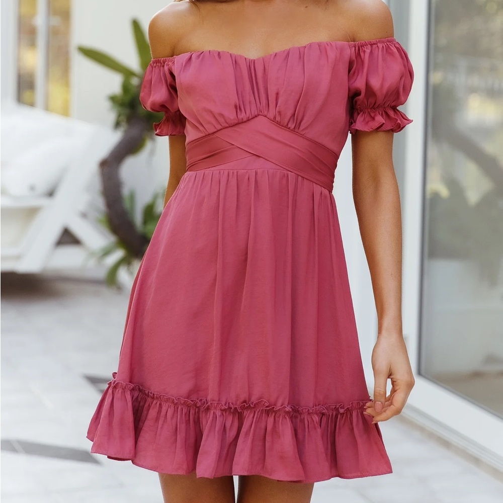 Hello Molly 	Camera Shy Dress Rose